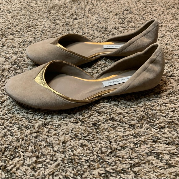 - 💛 RARE Suede Diane von Furstenberg Flats Sample Shoes - Picture 13 of 13